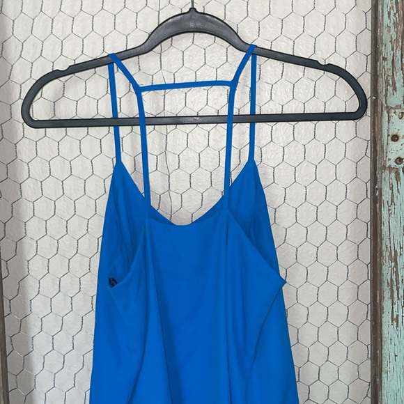 Blue Polyester Spaghetti Strap H-back Shell Top. Size Small. - Picture 3 of 5